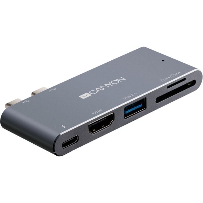 Порт-репликатор Canyon Docking Station with 5 ports, Thunderbolt 3, Input 100-240V (CNS-TDS05DG) изображение 3