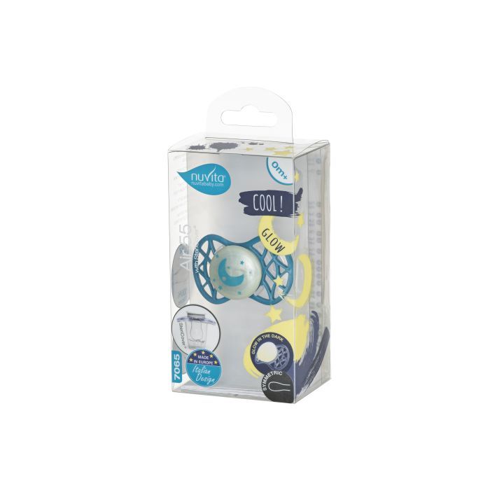 Пустушка Nuvita Air55 Cool 0m+ симетрична (світиться в темряві) (NV7065GSA) зображення 3