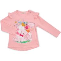 Набор детской одежды Breeze с зайчиком в цветах (13299-104G-pink) изображение 2