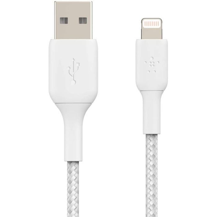 Дата кабель USB 2.0 AM to Lightning 1.0m white Belkin (CAA002BT1MWH) зображення 2