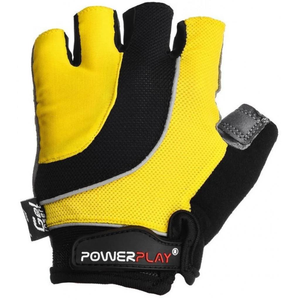 Велоперчатки PowerPlay 5037 Black/Yellow M (5037C_M_Yellow) изображение 2