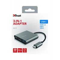 Концентратор Trust Dalyx 3-in-1 Multiport USB-C Adapter ALUMINIUM (23772_TRUST) изображение 12
