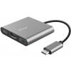 Концентратор Trust Dalyx 3-in-1 Multiport USB-C Adapter ALUMINIUM (23772_TRUST)