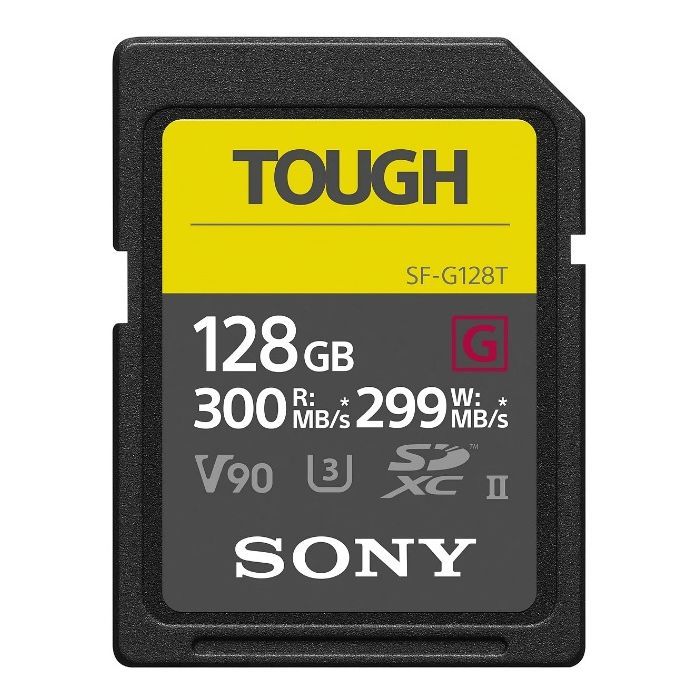 Карта памяти Sony 128GB SDXC class10 UHS-II U3 V90 Tough (SFG1TG)