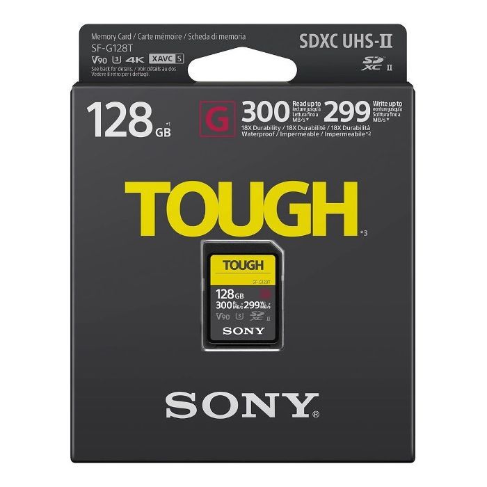 Карта памяти Sony 128GB SDXC class10 UHS-II U3 V90 Tough (SFG1TG) изображение 2