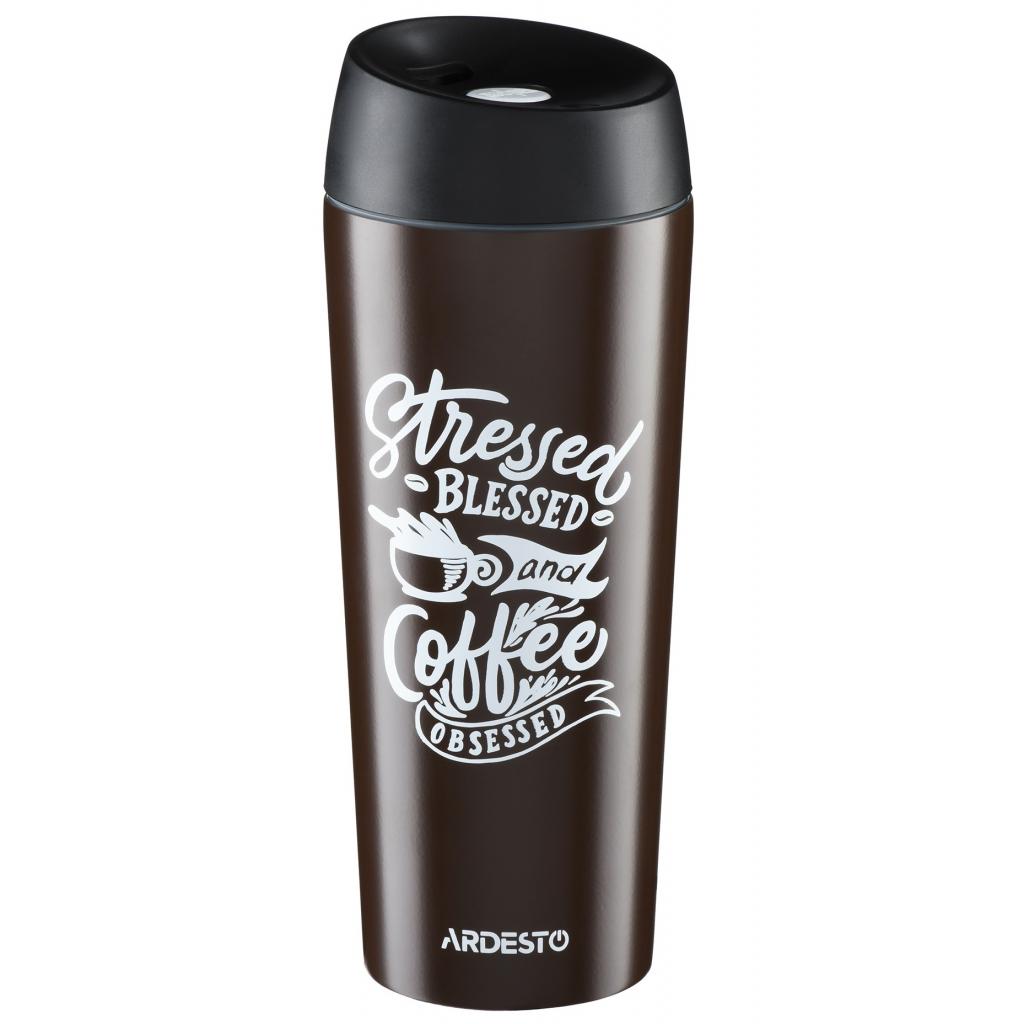 Термокружка Ardesto Coffee Time Zebra 450 мл Orange (AR2645DTO)