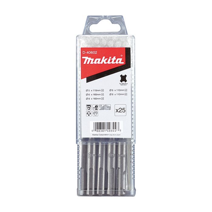 Набор буров Makita SDS-Plus 25 шт (D-40602)
