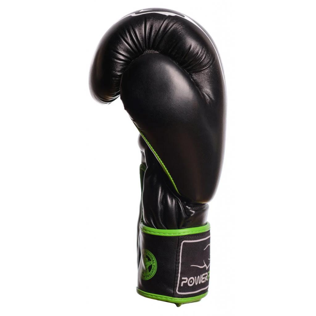 Боксерские перчатки PowerPlay 3018 10oz Black/Green (PP_3018_10oz_Black/Green) изображение 2