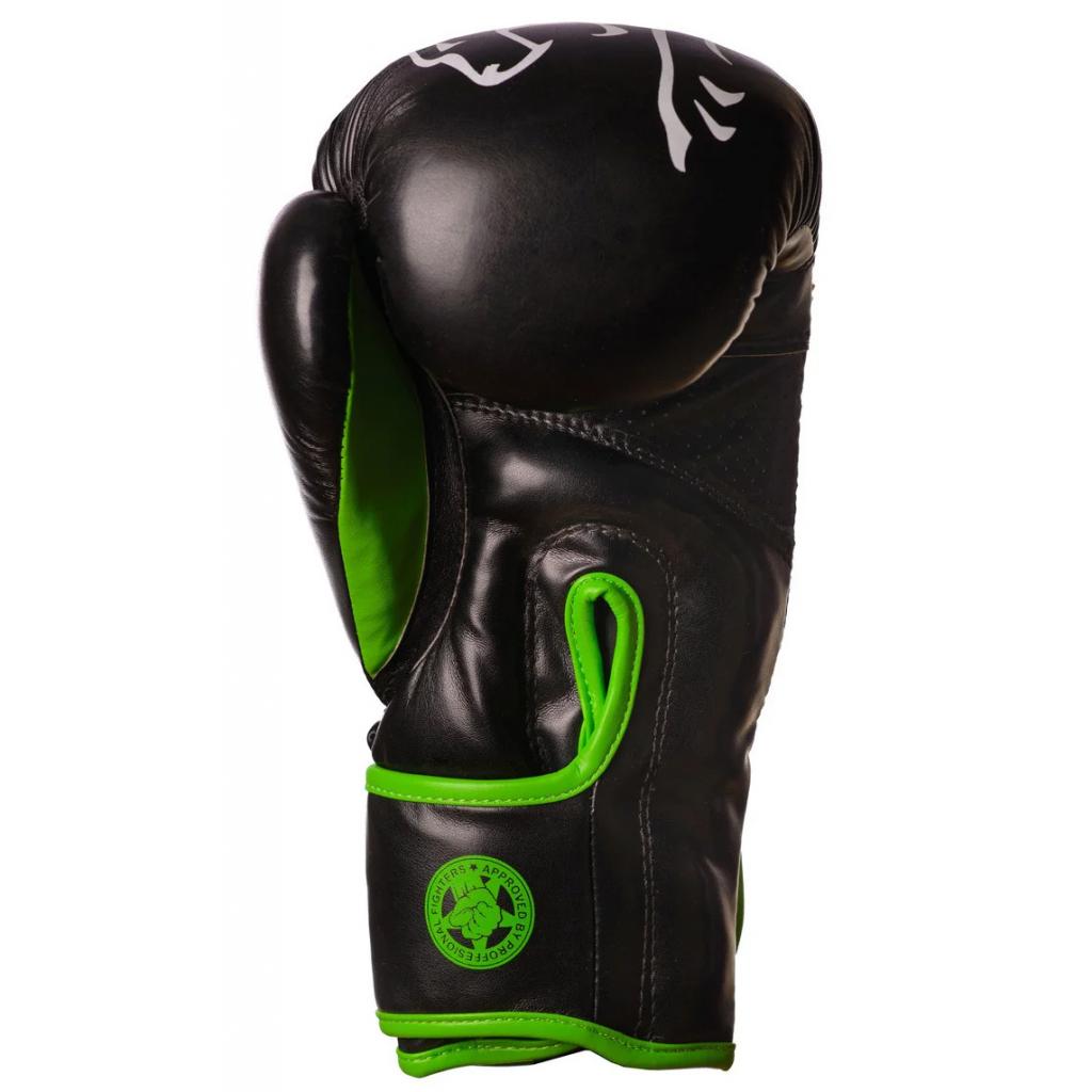 Боксерские перчатки PowerPlay 3018 14oz Black/Green (PP_3018_14oz_Black/Green) изображение 3