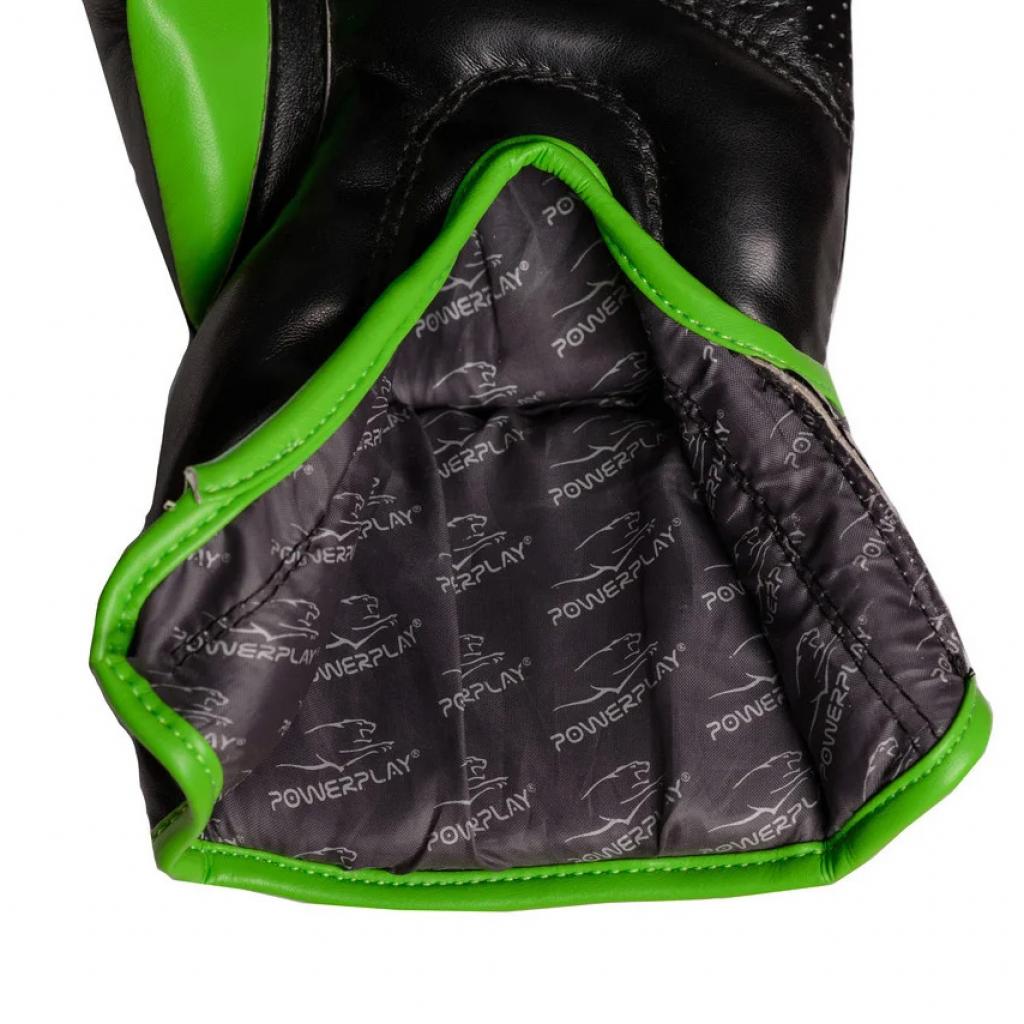 Боксерские перчатки PowerPlay 3018 12oz Black/Green (PP_3018_12oz_Black/Green) изображение 5