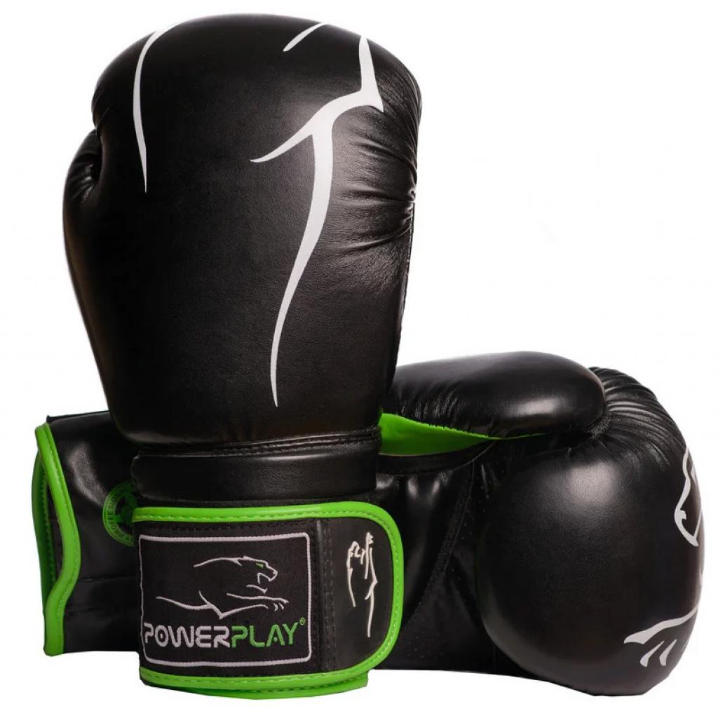 Боксерские перчатки PowerPlay 3018 12oz Black/Green (PP_3018_12oz_Black/Green)