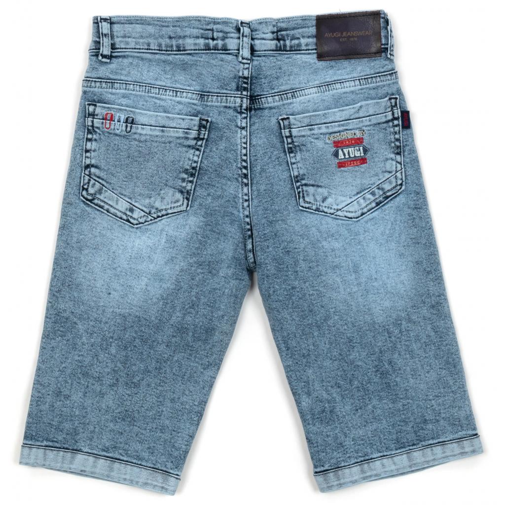 Шорты A-Yugi джинсовые с потертостями (5261-164B-blue) изображение 2
