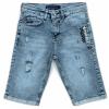 Шорты A-Yugi джинсовые с потертостями (5261-164B-blue)