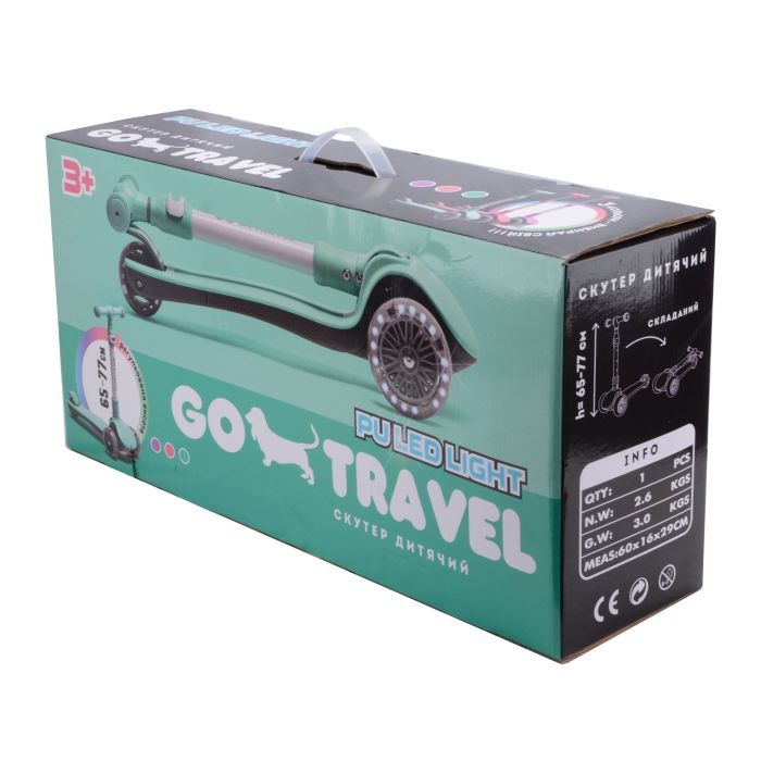 Самокат GO Travel складаний Ліловий (LS308PP) зображення 7