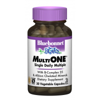 Фото - Вітаміни й мінерали Bluebonnet Nutrition Мультивітамін  Мультивітаміни з залізом, MultiONE, 30 