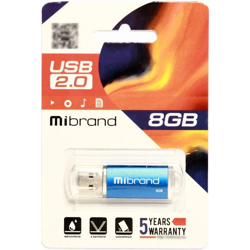 USB флеш накопитель Mibrand 8GB Cougar Black USB 2.0 (MI2.0/CU8P1B) изображение 2