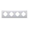 Рамка Videx BINERA срібний шовк 4 поста (VF-BNFR4H-SS)