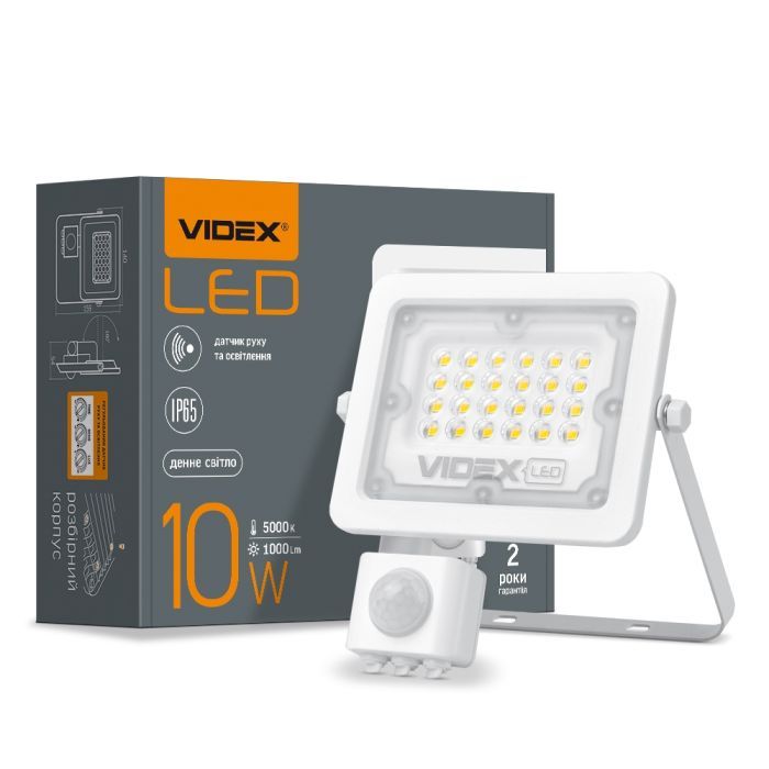 Прожектор Videx LED  10W 5000K с датчиком движения (VL-F2e105W-S) изображение 5