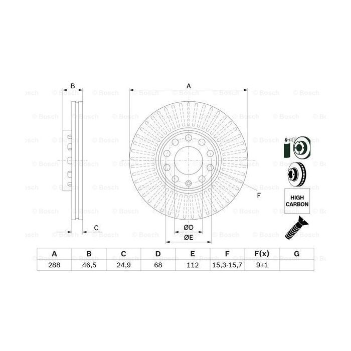 Гальмівний диск Bosch 0 986 478 546 зображення 5