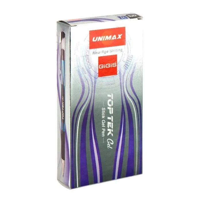 Ручка гелева Unimax Top Tek Gel, чорна (UX-133-01) зображення 3
