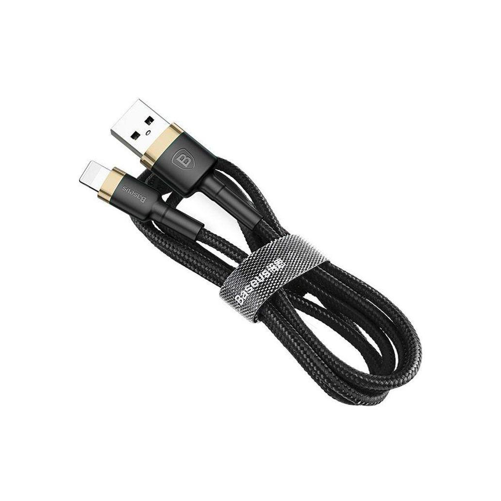 Дата кабель USB 2.0 AM to Lightning 2.0m 1.5A gold-black Baseus (CALKLF-CV1) зображення 2