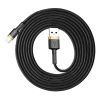 Дата кабель USB 2.0 AM to Lightning 2.0m 1.5A gold-black Baseus (CALKLF-CV1) изображение 3