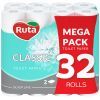 Туалетная бумага Ruta Classic 2 слоя Белая 32 рулона (4820202892670)