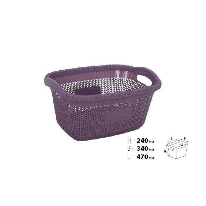 Кошик для білизни Violet House 1003 Віолетта Coffee 28 л (1003 Виолетта COF б/кр. 28 л) зображення 2