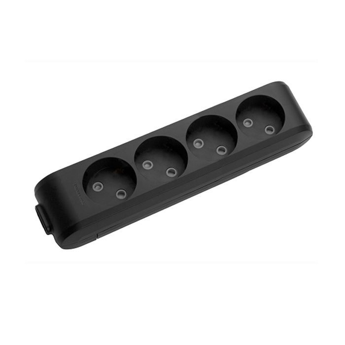 Колодка для подовжувача Panasonic X-tendia 4 гнізда black (WLTB02402BL-UA)