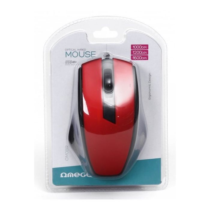 Мышка Omega OM-08 USB Red (OM08R) изображение 5