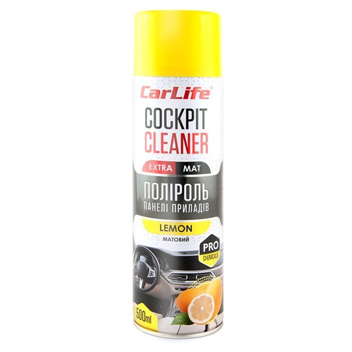 Автополироль CarLife Cockpit Cleaner EXTRA MAT Лимон 500мл (CF521)