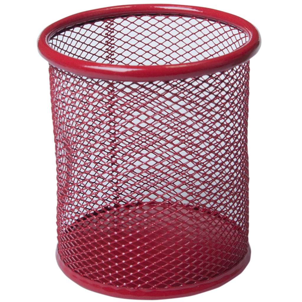Подставка для ручек Buromax круглая, металлическая, красная (BM.6202-05)