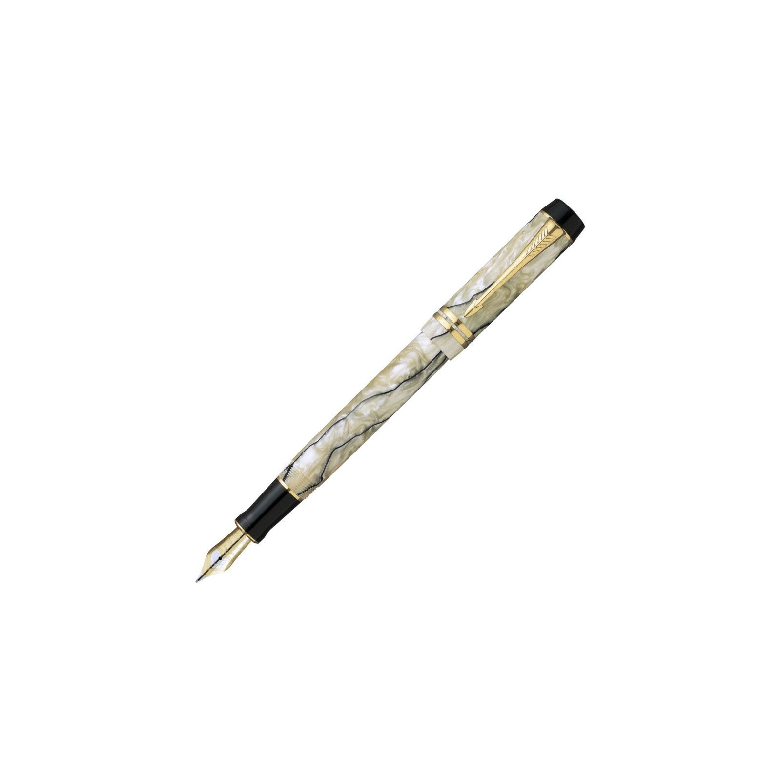 Ручка пір'яна Parker DUOFOLD  Pearl and Black NEW  FP18 F (97 612Ж) зображення 2