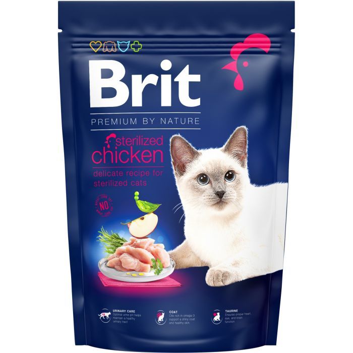 Сухой корм для кошек Brit Premium by Nature Cat Sterilised 1.5 кг (8595602553150)