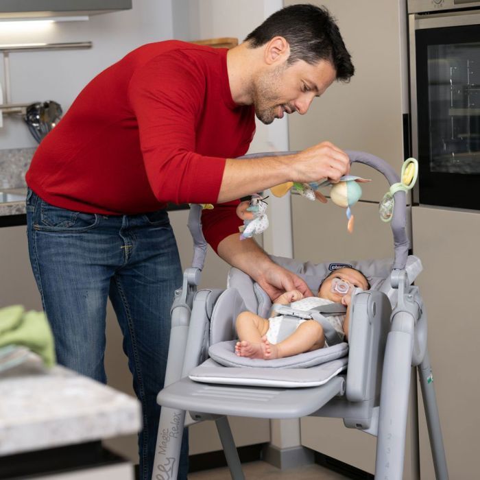Стульчик для кормления Chicco Polly Magic Relax New, light gray (79502.61) изображение 9