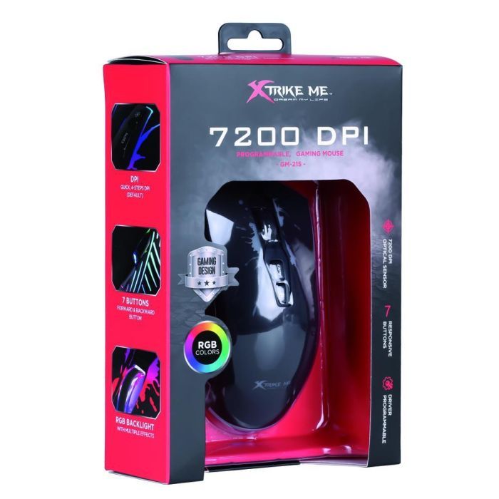 Мишка Xtrike ME GM-215 RGB-LED USB Black (GM-215) зображення 3