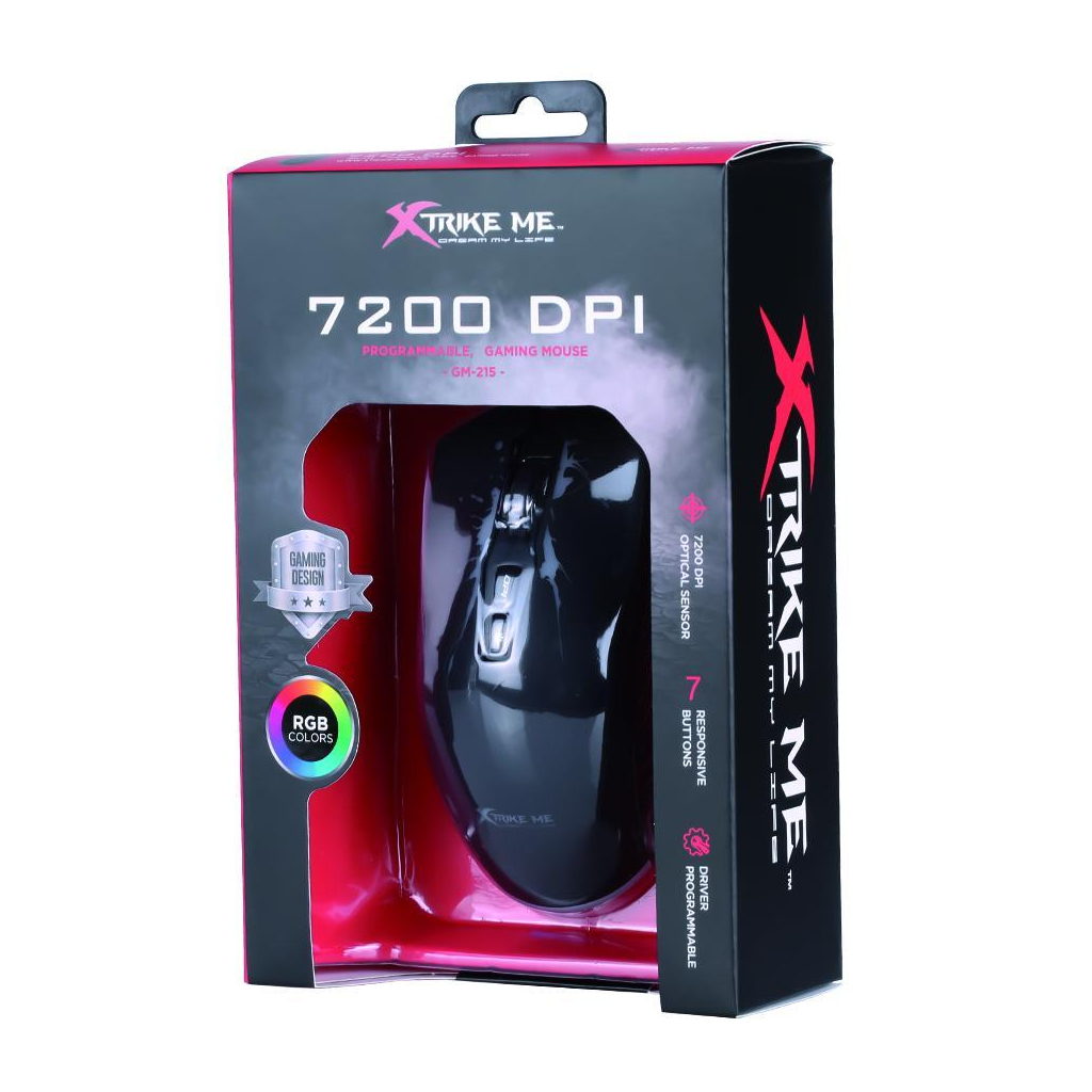 Мышка Xtrike ME GM-215 RGB-LED USB Black (GM-215) изображение 4