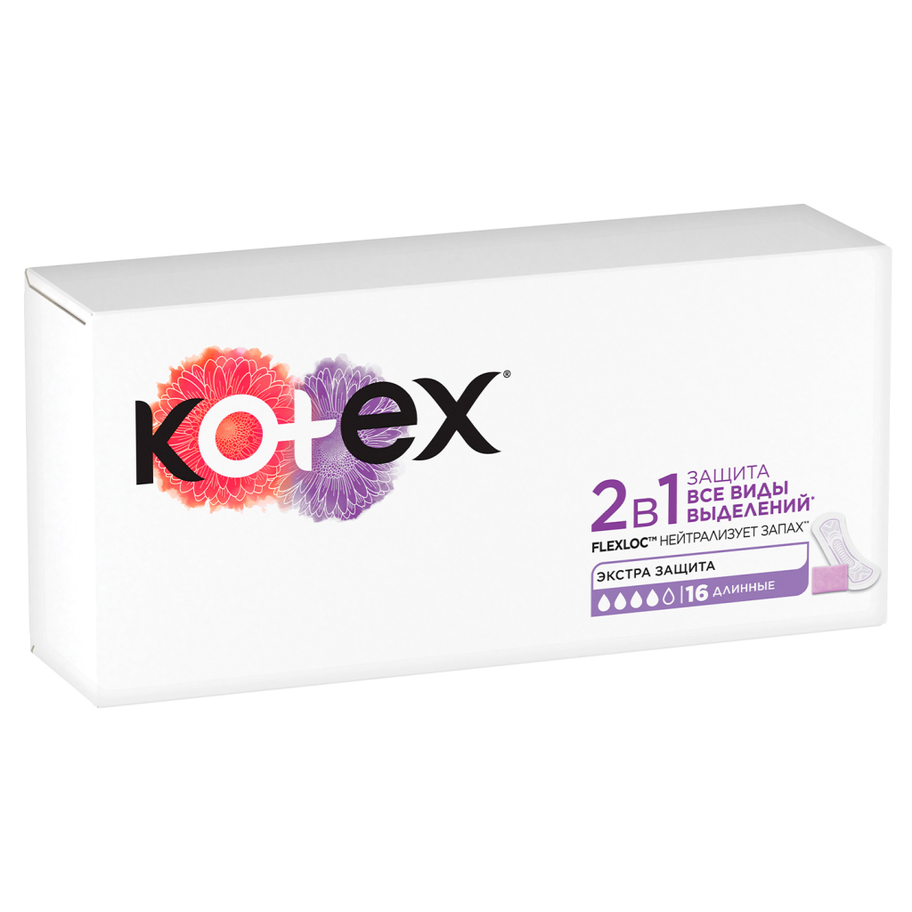 Ежедневные прокладки Kotex 2 in 1 Extra Protect 16 шт. (5029053549200) изображение 3