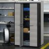 Шкаф хозяйственный Toomax ELEGANCE S 3 двери S 97x38x171cm черный с тепло серым (5668) изображение 3