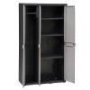 Шкаф хозяйственный Toomax ELEGANCE S 3 двери S 97x38x171cm черный с тепло серым (5668) изображение 4