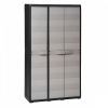 Шкаф хозяйственный Toomax ELEGANCE S 3 двери S 97x38x171cm черный с тепло серым (5668)