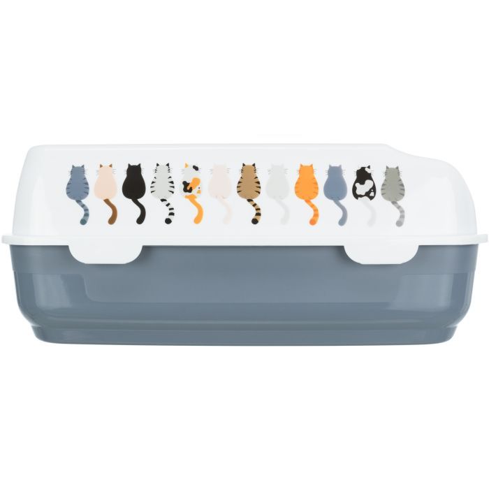 Туалет для котів Trixie "Delio" з рамкою 38х20х50 см (сірий) (4011905403977) зображення 3