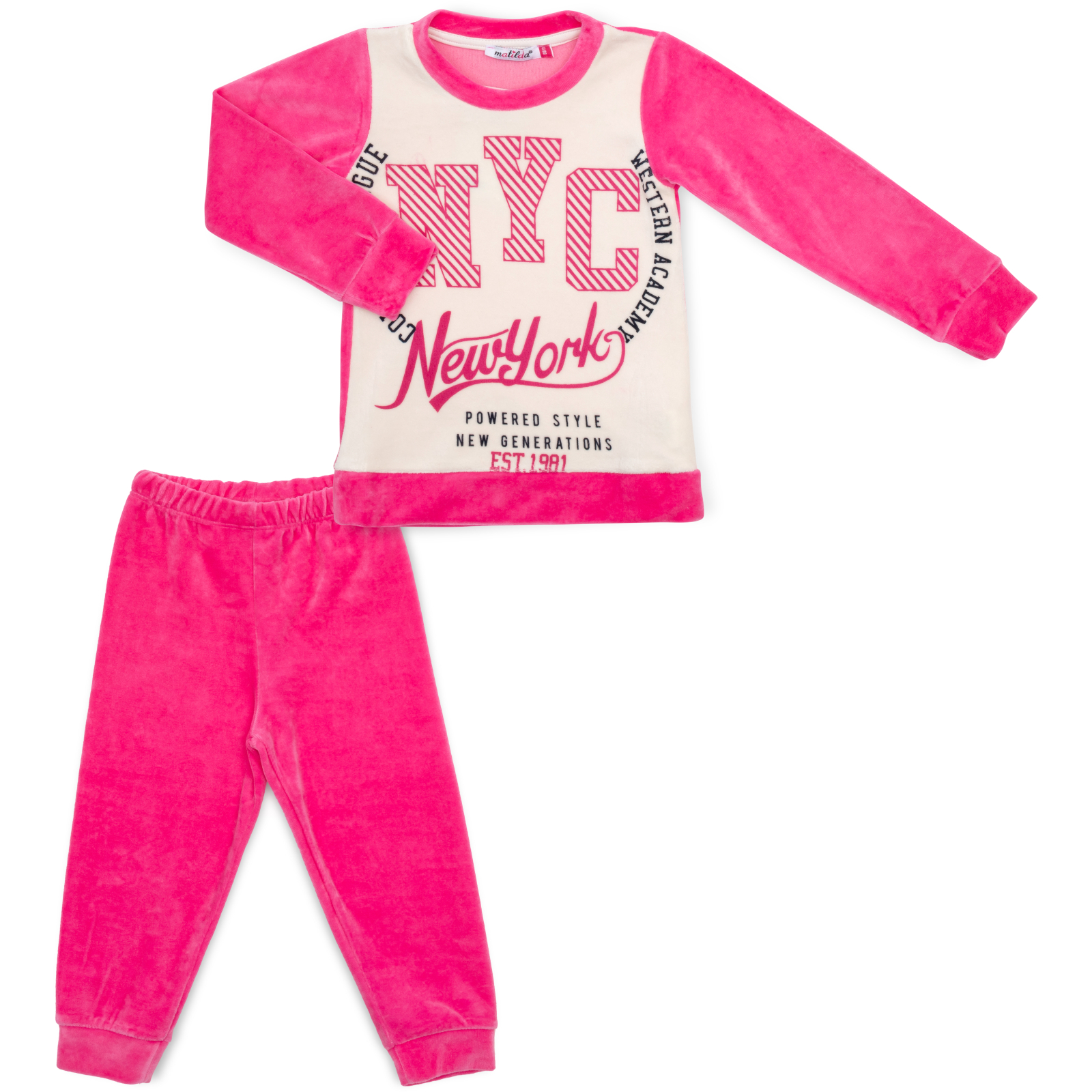 Пижама Matilda велюровая (7571-3-134G-pink)