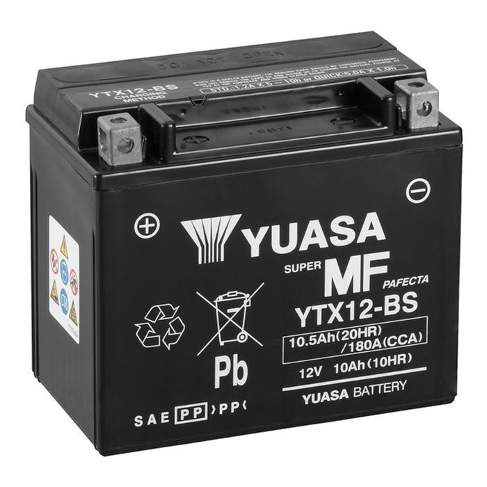 Аккумулятор автомобильный Yuasa 12V 10,5Ah MF VRLA Battery (YTX12-BS)