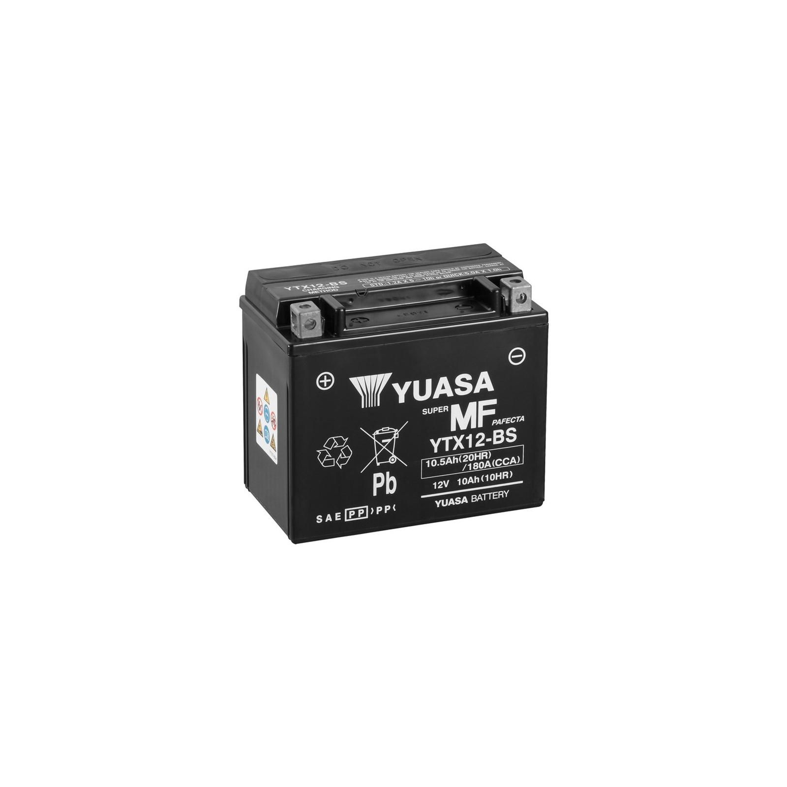 Аккумулятор автомобильный Yuasa 12V 10,5Ah MF VRLA Battery (YTX12-BS)