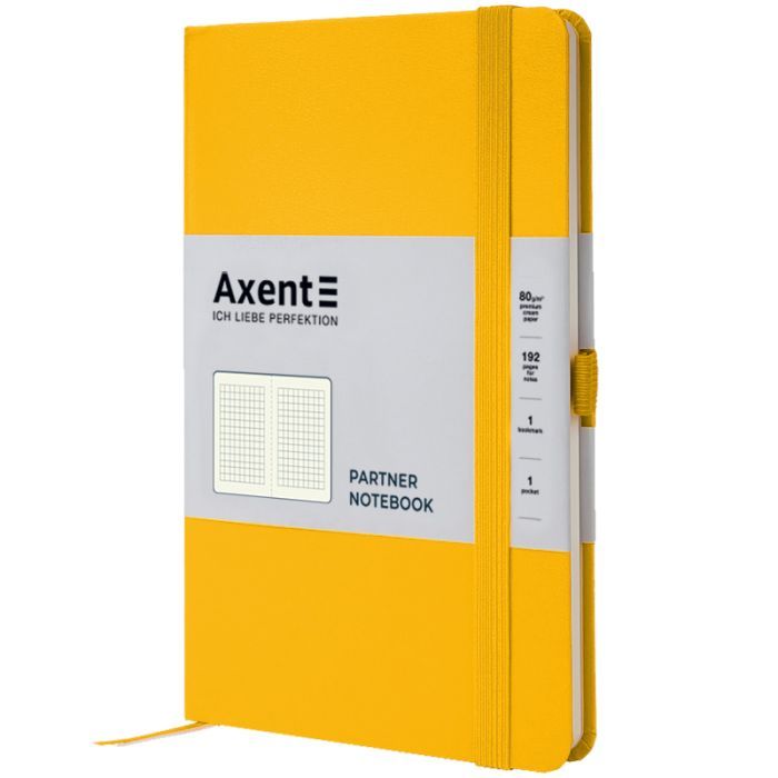 Книга записная Axent Partner, 125x195 мм, 96 листов, клетка, желтая (8201-08-A) изображение 2