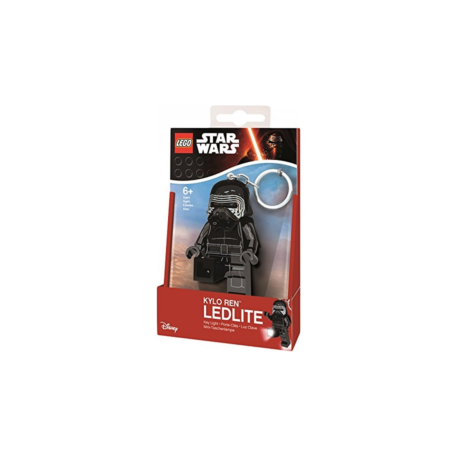 Брелок LEGO фонарик Звездные войны Кайло Рен (LGL-KE93)