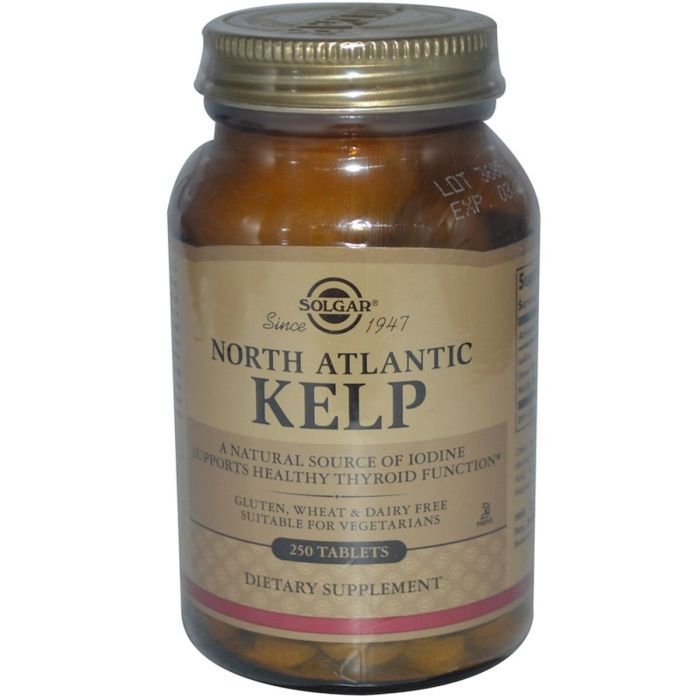 Травы Solgar Ламинария, Водоросли Североатлантические, North Atlantic Kelp, (SOL01500)
