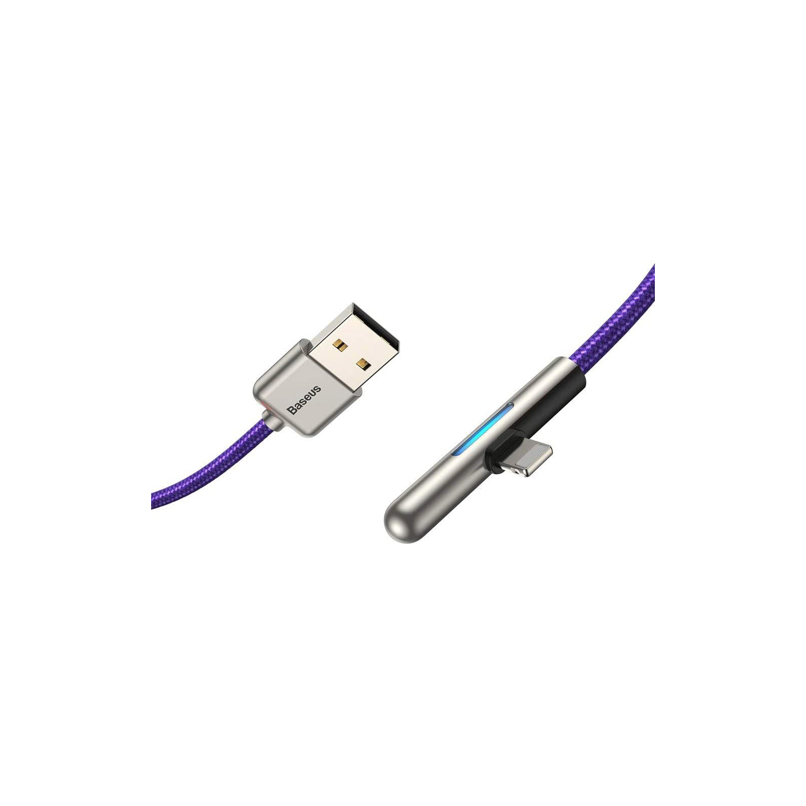 Дата кабель USB 3.1 AM to Lightning 1.0m CAL7C 1.5A 90 Purple Baseus (CAL7C-A05) зображення 2