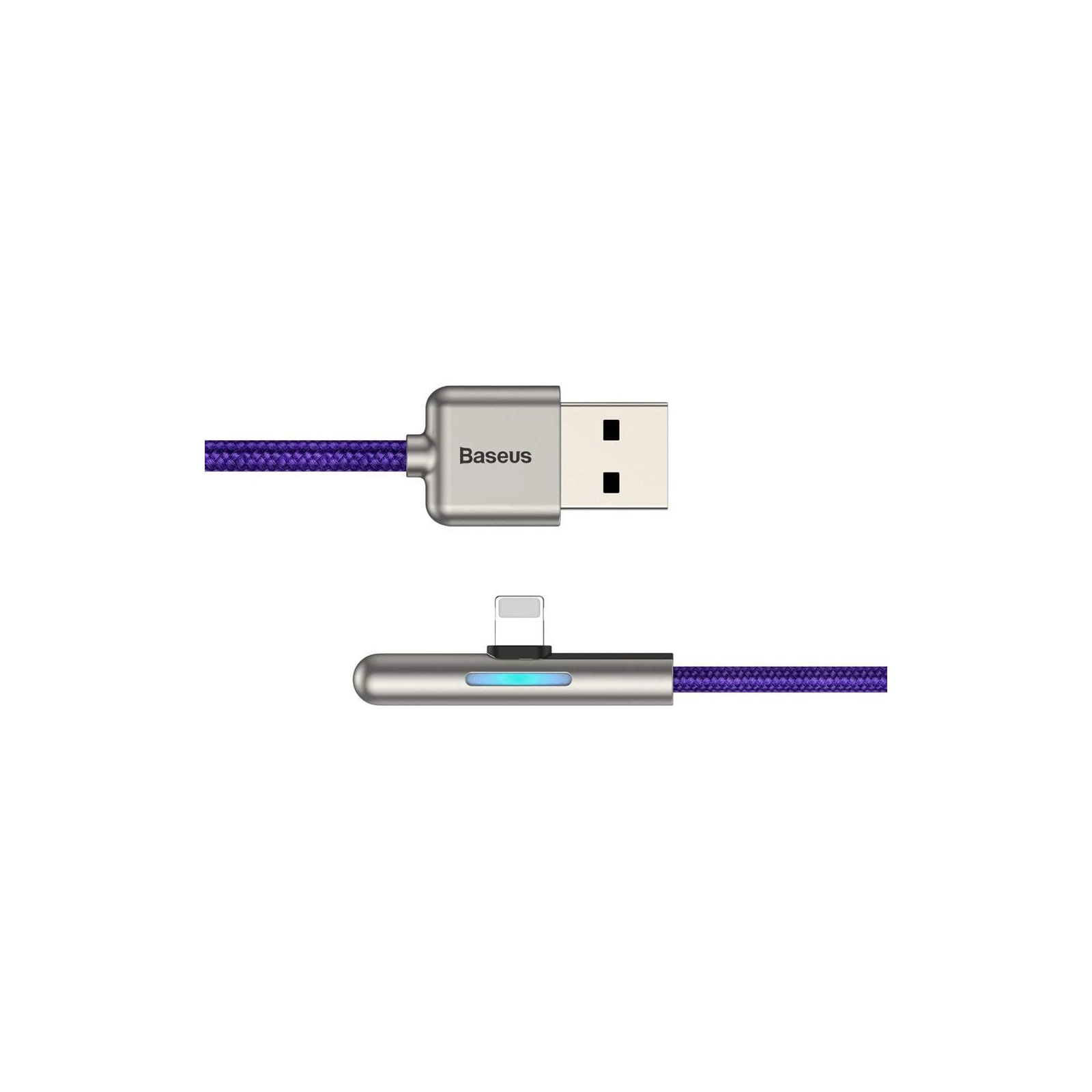 Дата кабель USB 3.1 AM to Lightning 2.0m CAL7C 1.5A 90 Purple Baseus (CAL7C-B05) изображение 3